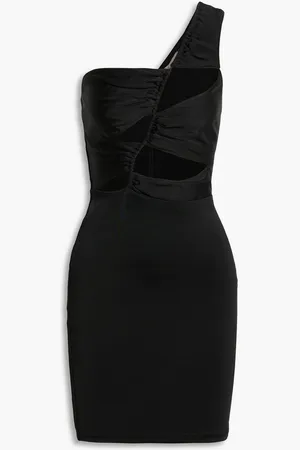 ET OCHS Mila one-shoulder cutout stretch-jersey mini dress
