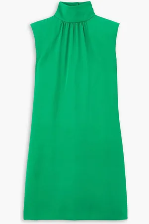 AKRIS Draped open-back silk-crepe mini dress