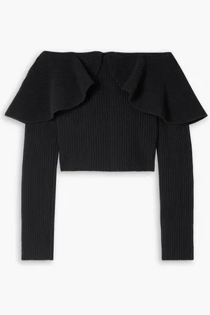 Altuzarra Hasla off-the-shoulder ribbed merino wool and cashmere-blend sweater