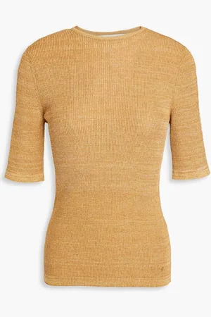 Tory Burch Mélange cotton-blend top - Neutral