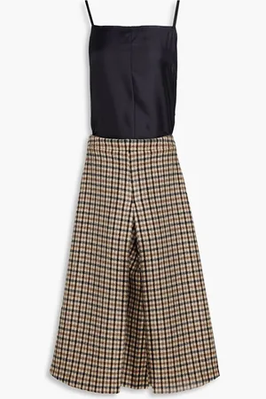Maison Margiela Checked wool and silk-twill jumpsuit