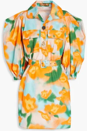 REJINA PYO Paola belted printed cotton dress