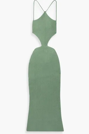 Savannah Morrow Ariel open-back cotton midi dress - Green