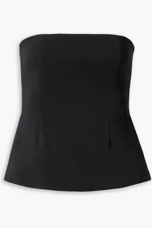 CO Strapless stretch-crepe bustier top