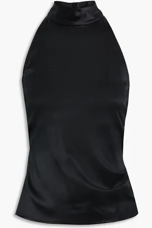 Helmut Lang Silk-blend satin top