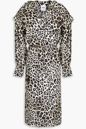 DAY Birger et Mikkelsen Gathered satin midi wrap dress