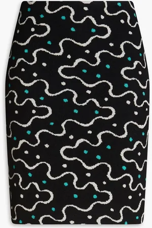 Diane von Furstenberg Jacquard-knit pencil skirt