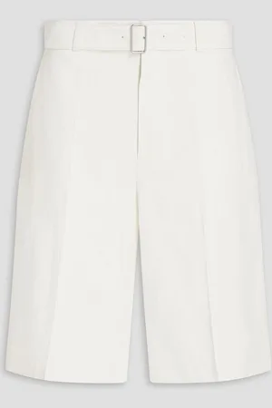 Jil Sander Belted linen shorts - White
