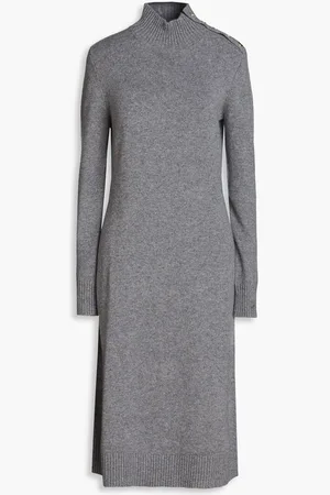 Maje Cashmere-blend turtleneck midi dress