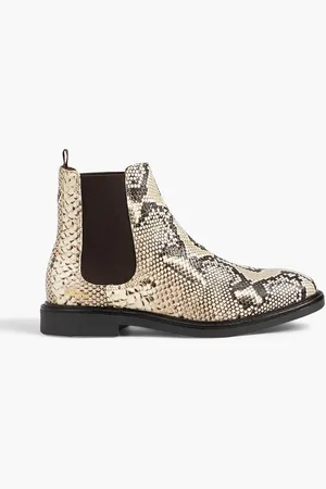 Axel Arigato Snake-effect leather Chelsea boots