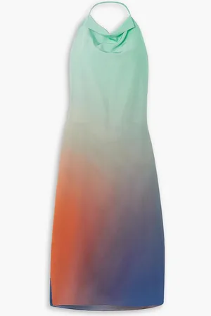 Gauchere Draped dégradé silk-chiffon dress