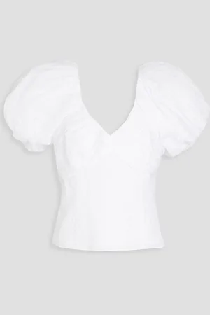 Frame Pintucked cotton top