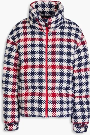 Perfect Moment Quilted checked twill down ski jacket - Blue