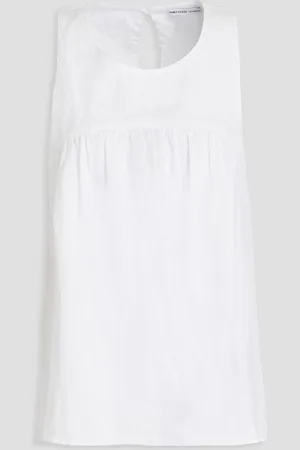 James Perse Gathered linen top