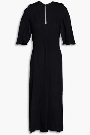 Victoria Beckham Cold-shoulder cutout crepe midi dress