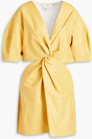 A.L.C. Alex twist-front cutout faux leather mini dress