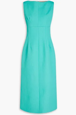 EMILIA WICKSTEAD Ashie cloqué midi dress - Blue