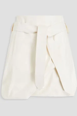 Salvatore Ferragamo Leather mini skirt - White