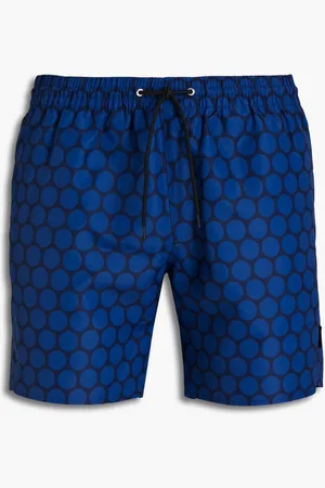 Sandro Short-length polka-dot swim shorts - Blue