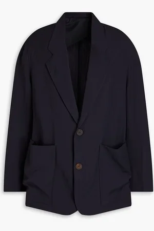 STUDIO NICHOLSON Condes crepe blazer - Blue