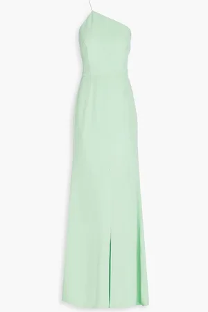 MARIA LUCIA HOHAN One-shoulder silk-crepe gown - Green