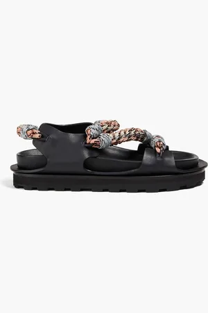 Jil Sander Cord and leather sandals