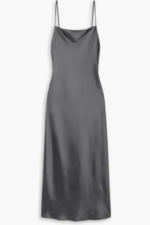 Leset Barb satin maxi dress - Gray