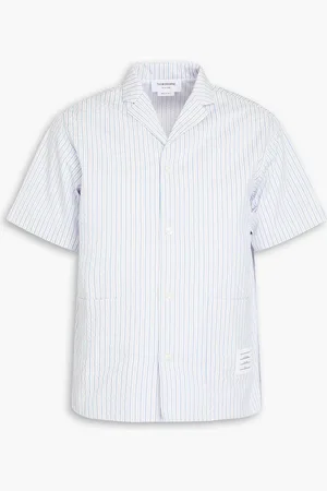 Thom Browne Striped seersucker shirt - Blue