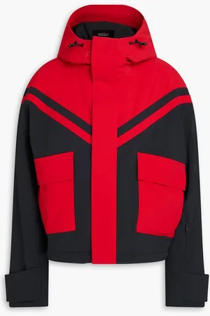 Perfect Moment Calea cropped two-tone hooded ski jacket