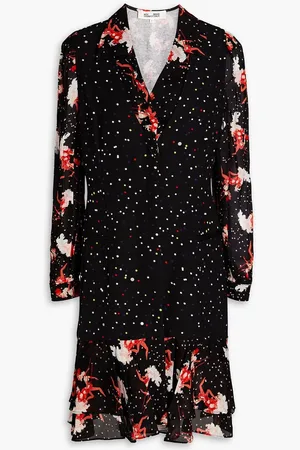 Diane von Furstenberg Luciano printed crepe and georgette dress