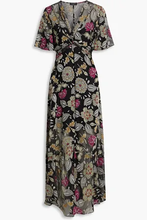 RAG&BONE Tamar twist-front floral-print chiffon maxi dress
