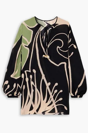 JOHANNA ORTIZ Corazon Andino printed silk-georgette blouse