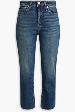 RAG&BONE Ryan cropped high-rise slim-leg jeans - Blue