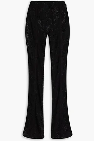 Ganni Crocheted lace flared pants