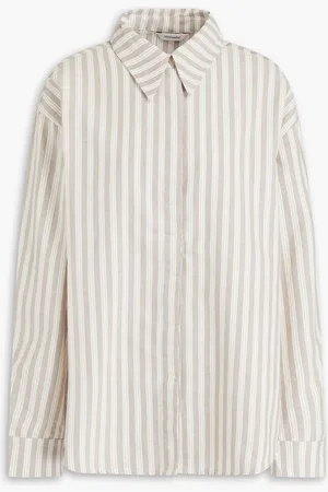 Holzweiler Oversized striped cotton shirt - Neutral