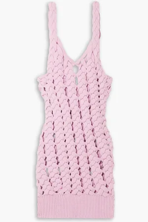 Isa Boulder Crochet-knit mini dress - Pink