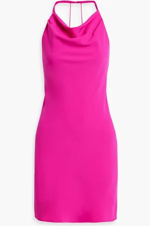 ET OCHS Ella crystal-embellished crepe halterneck mini dress - Pink