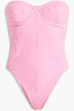 Norma Kamali Corset Mio strapless underwired swimsuit - Pink