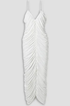 Norma Kamali Diana ruched stretch-jersey maxi dress