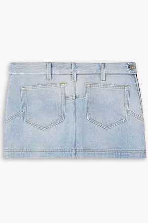 The Attico Abra denim mini skirt - Blue