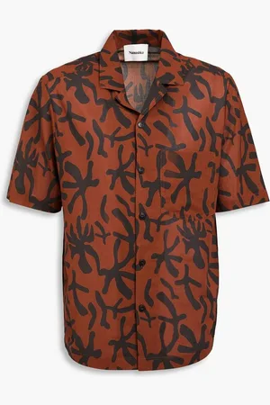 Nanushka Bodil printed cotton-voile shirt - Brown