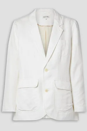ALEX MILL Meggie linen, TENCEL Lyocell and cotton-blend twill blazer - White
