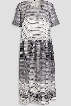 Baum und Pferdgarten Aria gathered polka-dot organza midi dress