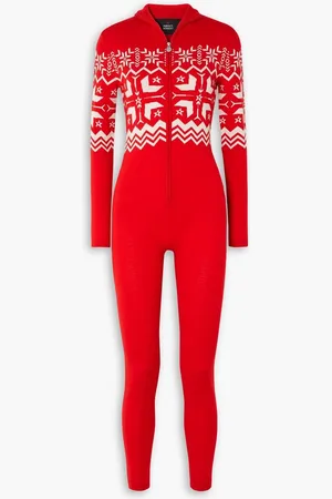 Perfect Moment Nordic intarsia merino wool-jacquard turtleneck bodysuit