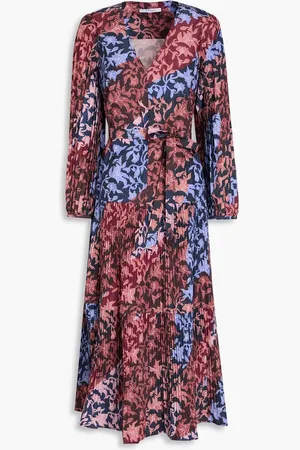 Derek Lam Ferris floral-print plissé midi dress