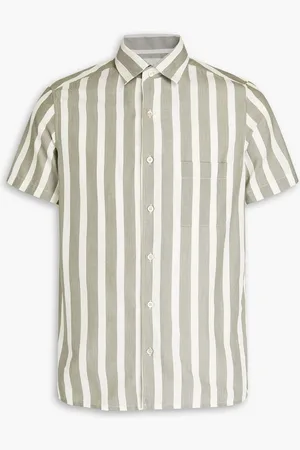 Boglioli Striped cotton and Lyocell-blend shirt - Gray
