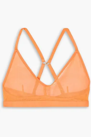 SKIN Ophelia stretch jersey-trimmed cotton-tulle soft-cup bra