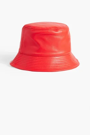 Stand Studio Vida quilted faux leather bucket hat - Red