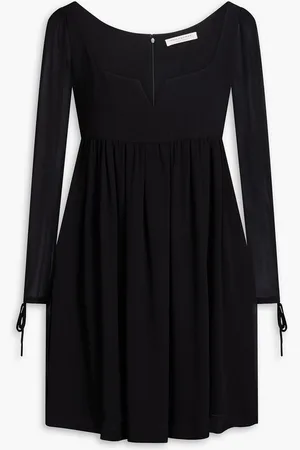 Serafini Gathered georgette mini dress