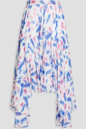 Isabel Marant Namoni printed metallic fil coupé silk-blend crepon skirt